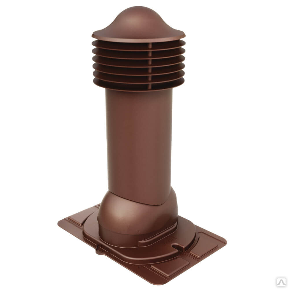 Труба вентиляционная Viotto с универсальным проходным элементом утепленная 125 мм коричневый RAL 8017