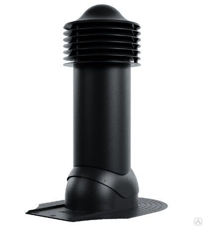 Труба вентиляционная Viotto для мягкой кровли при монтаже 110 мм не утепленная черный RAL 9005