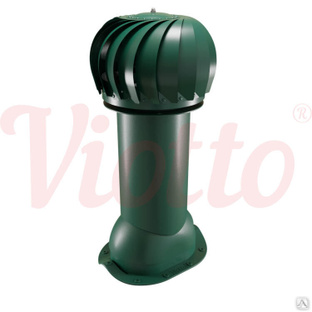 Роторная вентиляция Viotto для металлочерепицы 125 мм не утепленная зеленый мох RAL 6005 