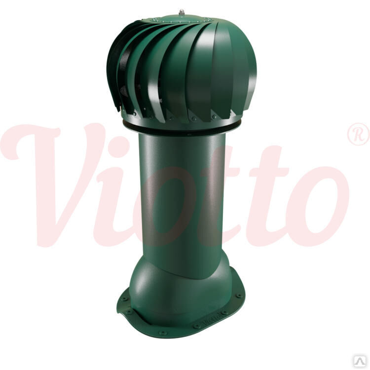 Роторная вентиляция Viotto для металлочерепицы 150 мм не утепленная зеленый мох RAL 6005