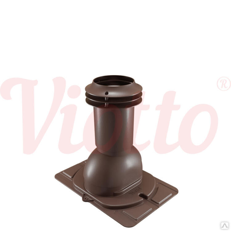 Выход вентиляции канализации Viotto с универсальным проходным элементом коричневый RAL 8017