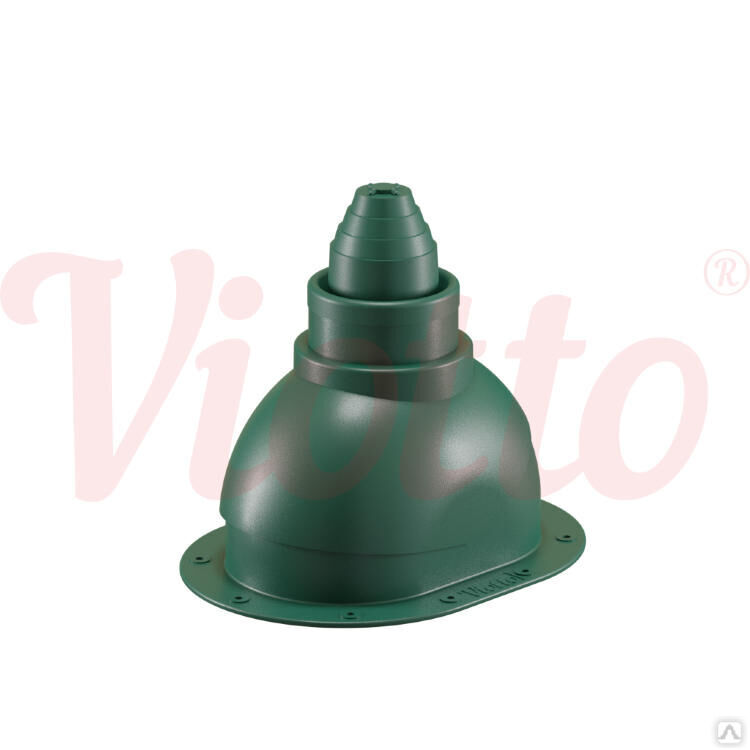 Антенный выход Viotto для готовой мягкой и фальцевой кровли зеленый мох RAL 6005