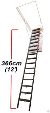 Лестница складная металлическая LMP 86х144/366