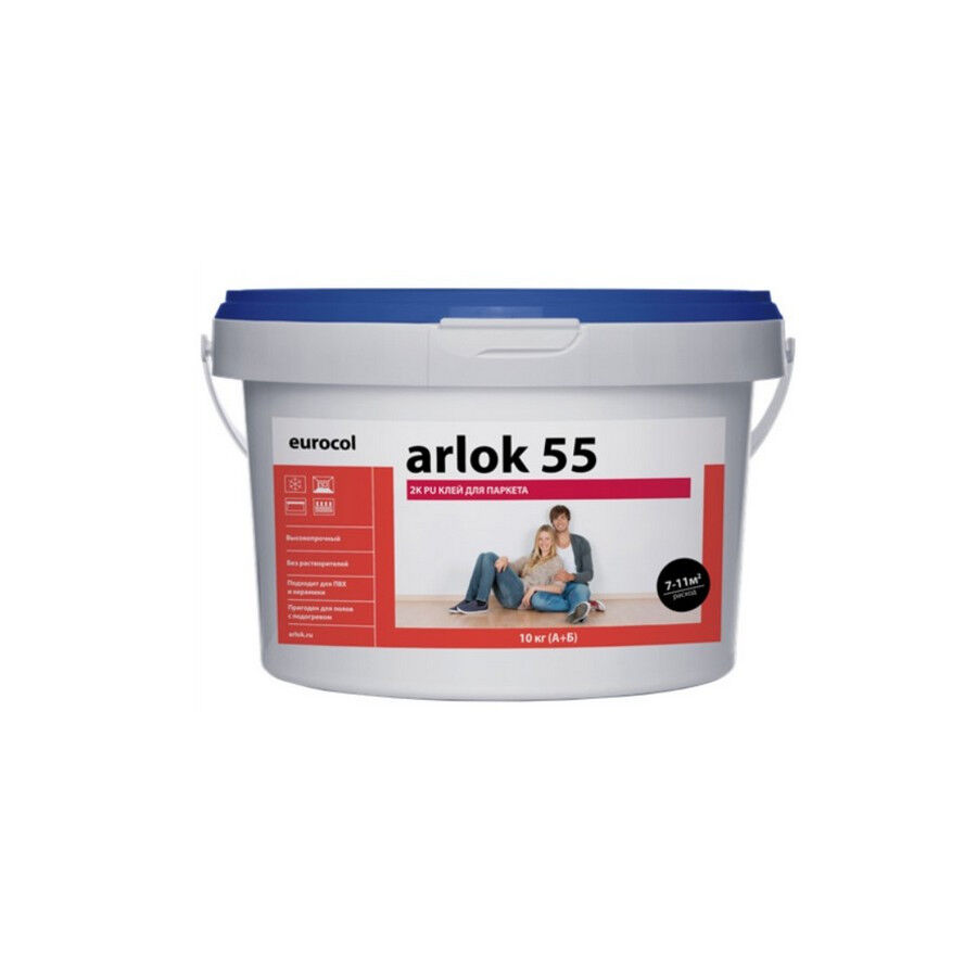 Клей Arlok 55 для массивной доски и готового паркета 2K PU Forbo Eurocol, 10 кг