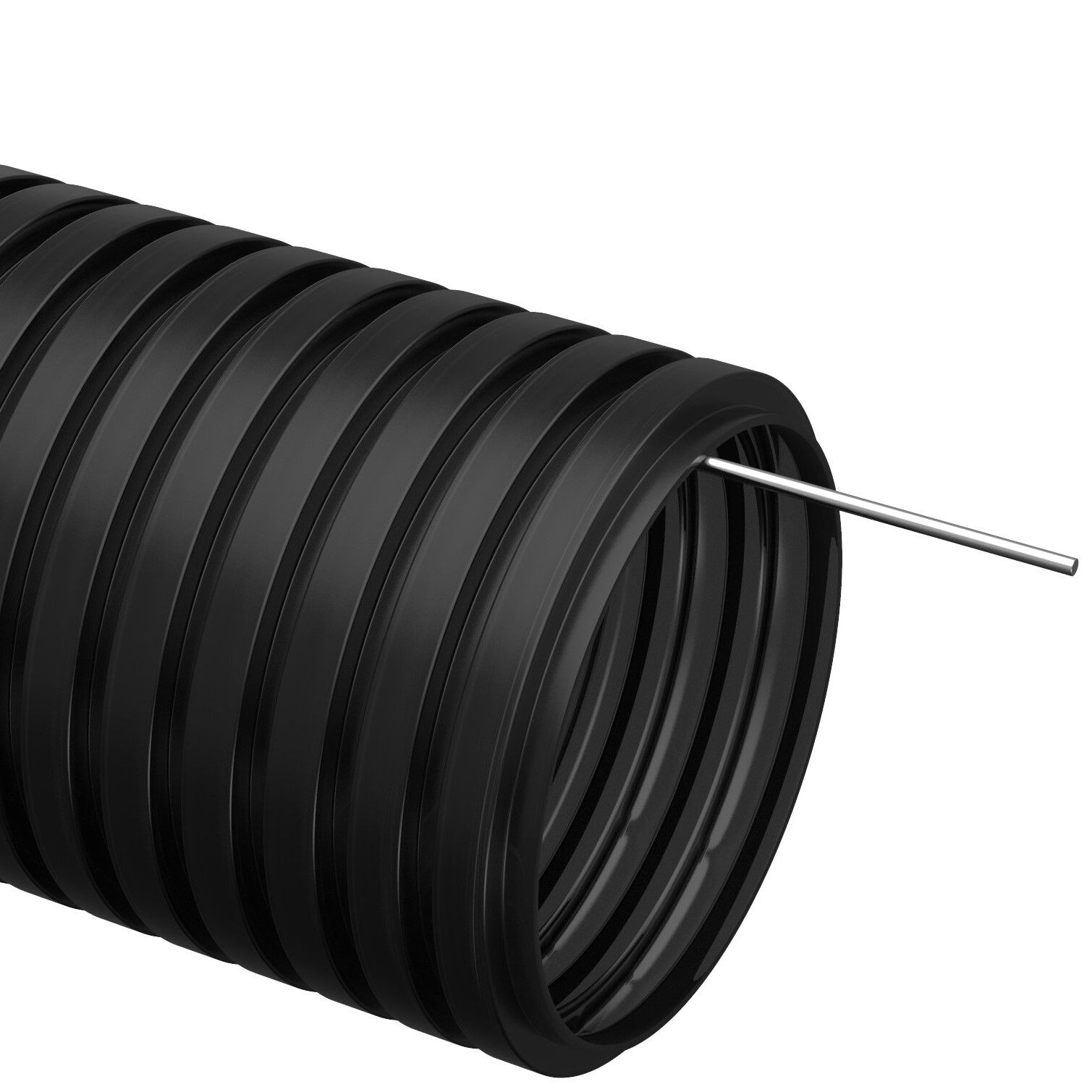 Труба гофрированная ПНД 25 мм с протяжкой черная 50м IEK ELASTA CTG20-25-K02-050-1