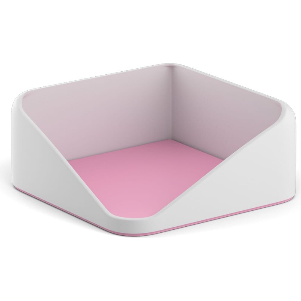 Пластиковая подставка для бумажного блока ErichKrause Forte, Pastel, белый с розовым