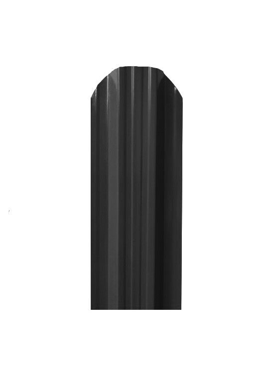 Штакетник металлический Трапеция RAL9005 (Глубокий черный)