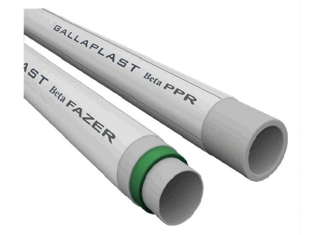 Труба ПП стекловолокно 20х2,3 PN25 SDR9/S4 серый (4 метра) GallaPlast Gallaplast