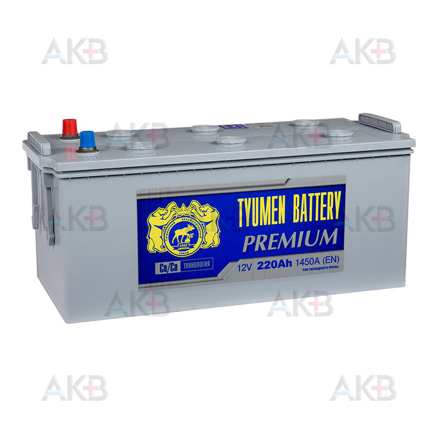 Аккумулятор Tyumen Battery Premium 220 Ач обр. пол. 1450A (518x228x236)