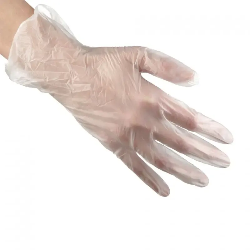 Перчатки неопудренные виниловые прозрачные, размер L,100 шт