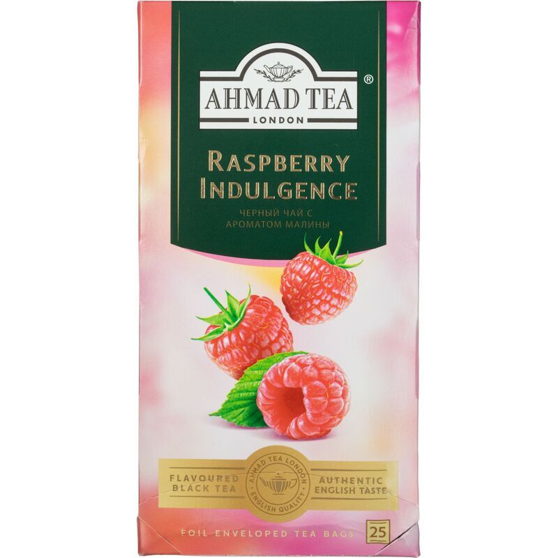 Чай черный Ahmad Tea Raspberry Indulgence 25 пакетиков (малина)
