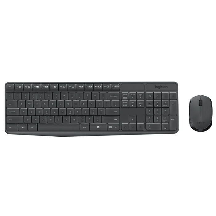 Набор клавиатура+мышь беспроводные Logitech MK235 Wireless Keyboard and Mouse, радиоканал Black