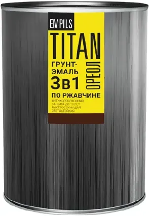 Грунт эмаль 3 в 1 по ржавчине Ореол Titan 2.7 кг желтая
