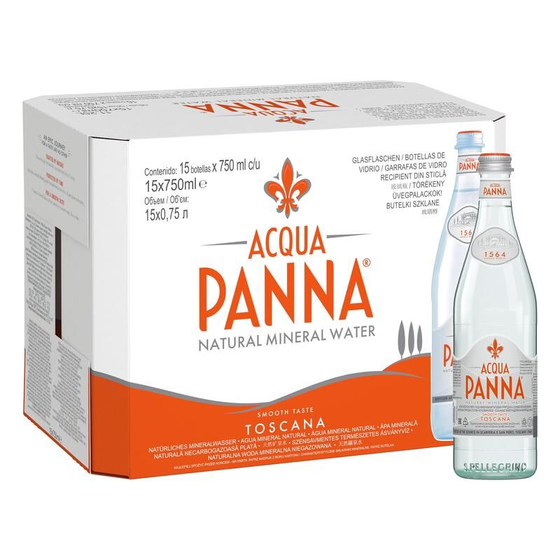 Вода минеральная Acqua Panna негазированная 0.75 л (15 штук в упаковке)