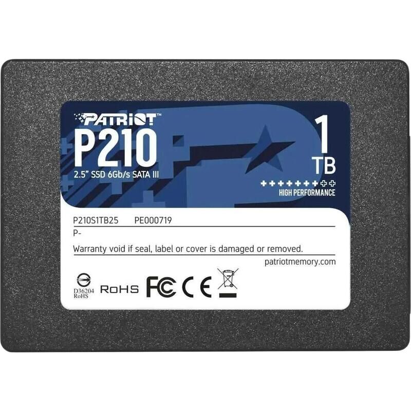 SSD накопитель Patriot P210 1 ТБ (P210S1TB25)