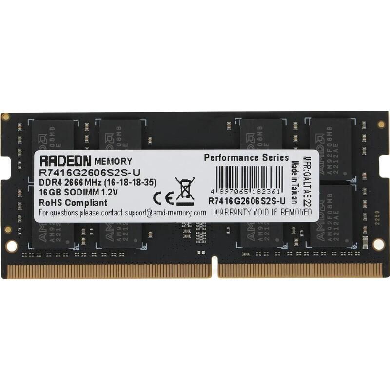 Оперативная память AMD 16 ГБ R7416G2606S2S-U (SO-DIMM DDR4)