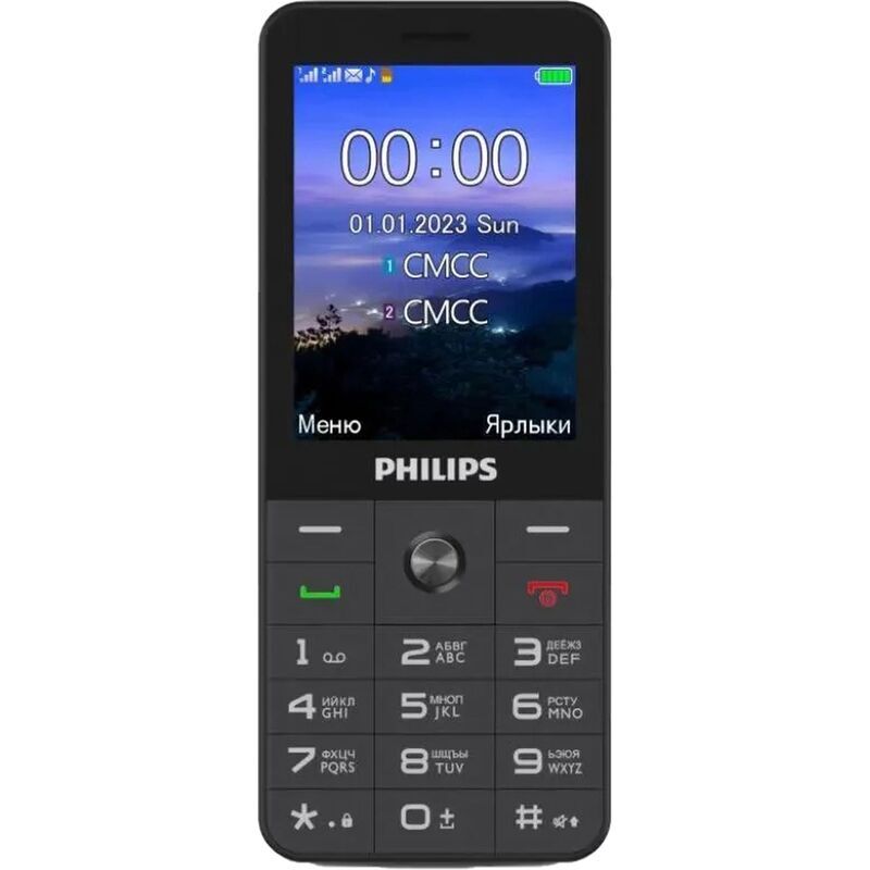 Мобильный телефон Philips Xenium E6808 черный (2017754)
