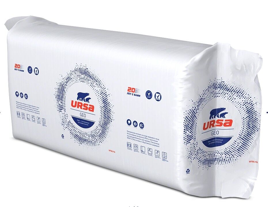 Теплоизоляционная плита Ursa П-15-У10-1250-610-100 мм 0,763 м3 1