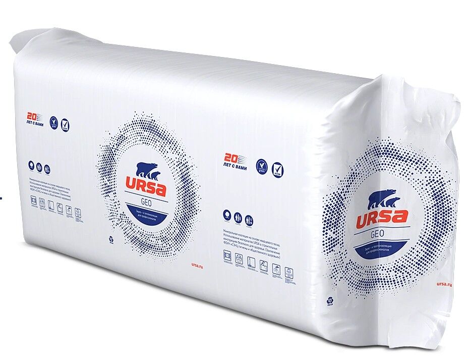 Теплоизоляционная плита Ursa П-30-У10х1250х600х100 мм 0,75 м3