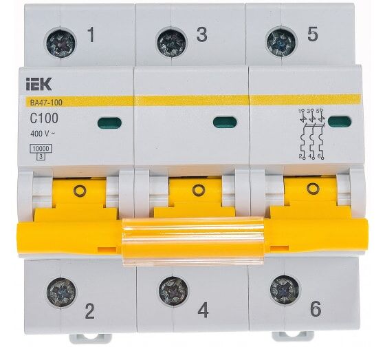 Автоматический выключатель ЭРА PRO NO-901-31 DF47-100 3P 100A кривая С10кА