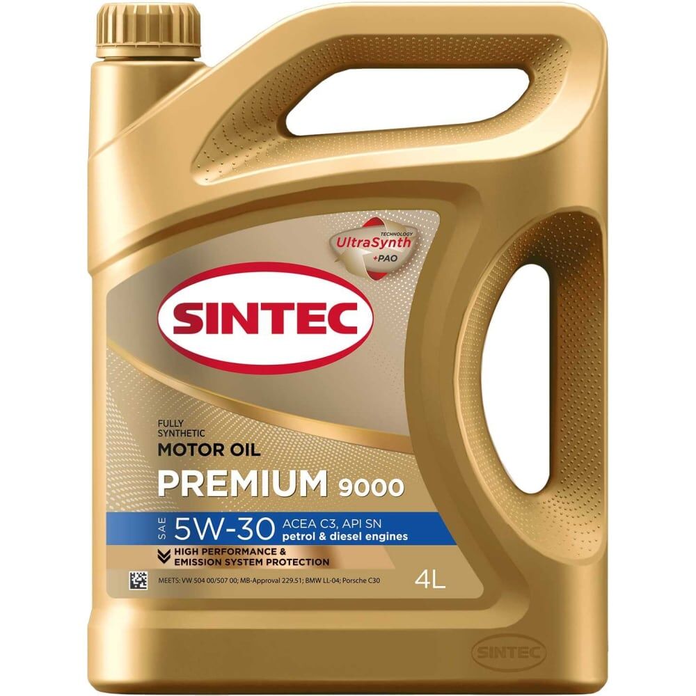 Синтетическое моторное масло Sintec premium sae 5w-30 api sn,