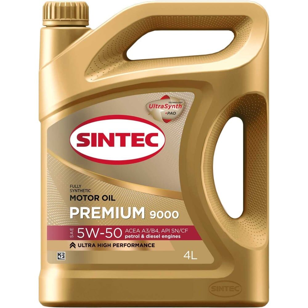 Моторное масло Sintec premium 9000 5w-50 api sn/cf acea a3/b4 4л 999898