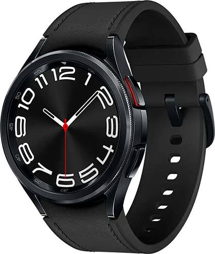 Смарт-часы Samsung Galaxy Watch 6 Classic, LTE, 43 мм, 1.3'', AMOLED, корпус черный, ремешок черный (SM-R955FZKACA) Gala