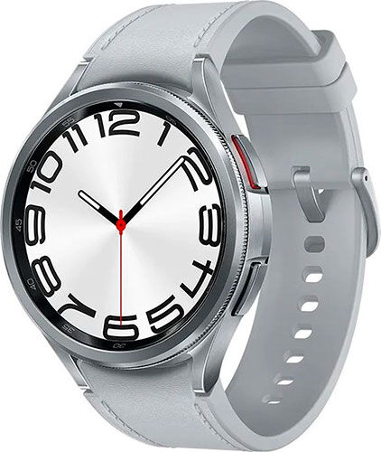 Смарт-часы Samsung Galaxy Watch 6 Classic, LTE, 47 мм, 1.5 AMOLED, корпус серебристый, ремешок серебристый (SM-R965F) Ga