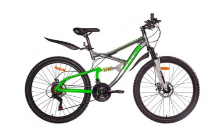 Велосипед Black Aqua Mount GL-315DTR, 1681 MD matt 26" (РФ) (серый-зеленый)