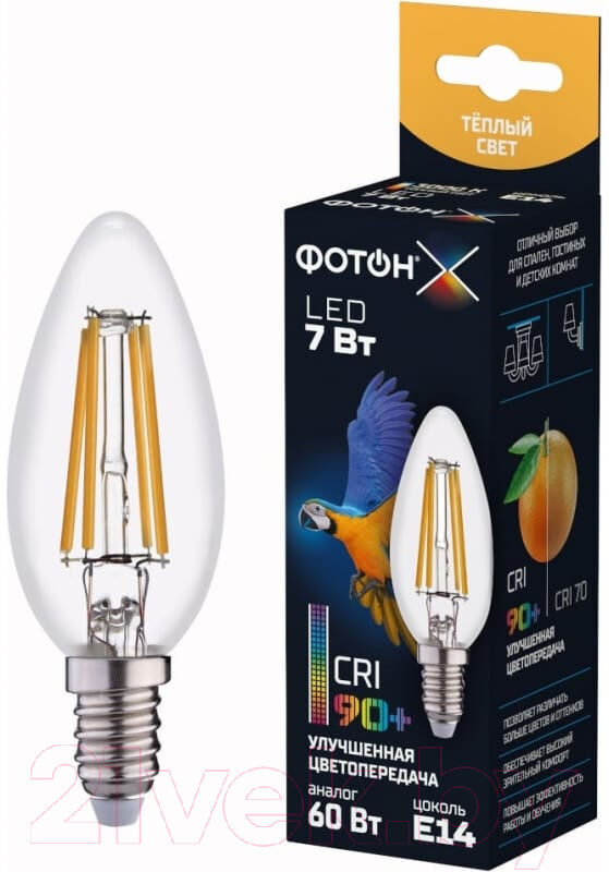 Лампа Фотон LED FL B35-C 7W E14 3000K 3