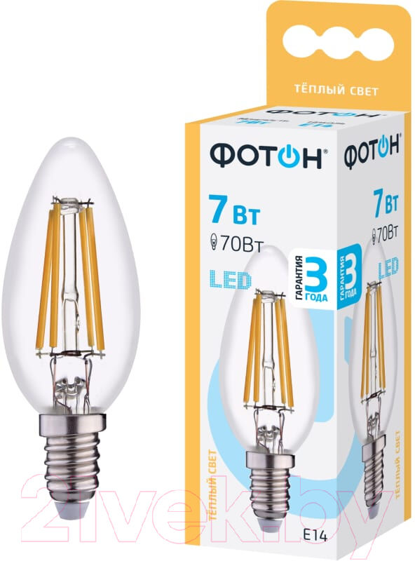 Лампа Фотон LED FL B35 7W E14 3000K 3