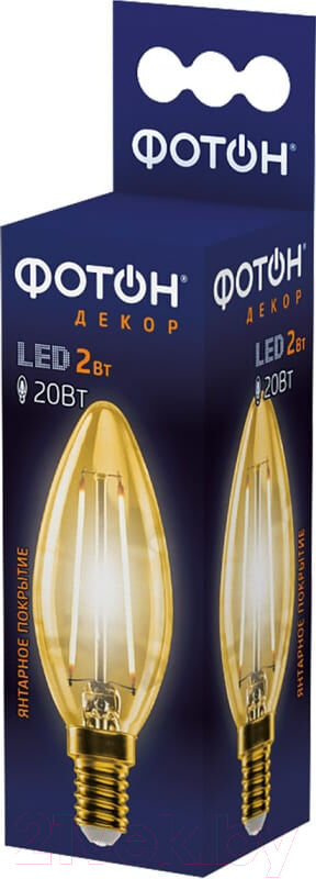 Лампа Фотон LED FL B35 2W E14 2200K 2