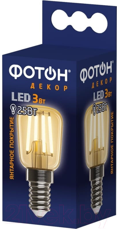 Лампа Фотон LED FL ST26 3W E14 2200K 2