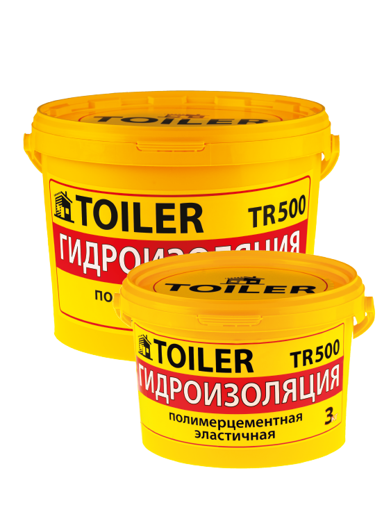 Гидроизоляция эластичная TOILER TR500 полимерцементная 3 кг