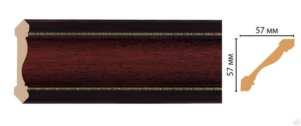 Плинтус потолочный DECOMASTER 179-52 57х57х2400 мм дюрополимер цветной Корея