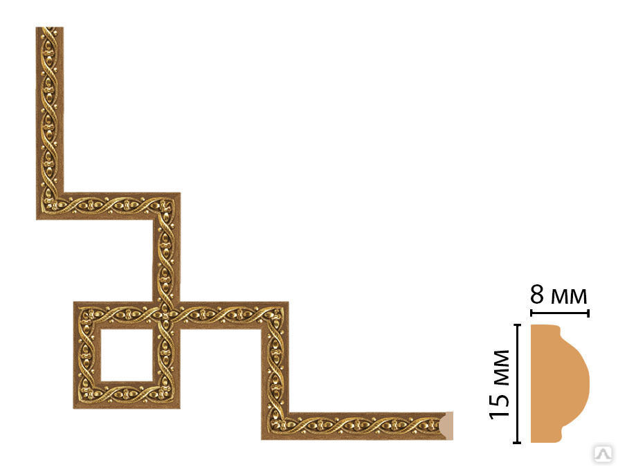 Элемент декоративный угловой DECOMASTER 130-3-4 200х200 мм полиуретан