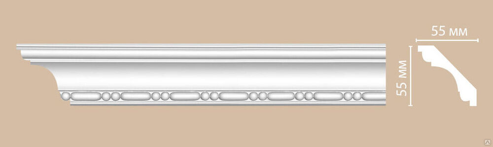 Плинтус потолочный с рисунком DECOMASTER 95628 55х55х2400 мм