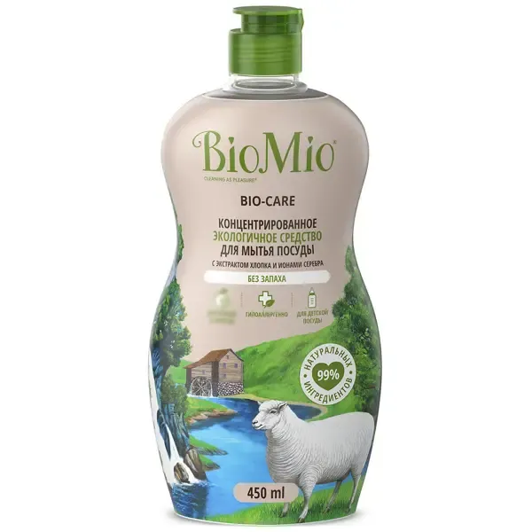 Средство для мытья посуды BioMio без запаха 0.45 л BIOMIO None