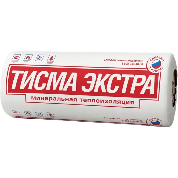 Утеплитель Кнауф Тисма Экстра 50 мм рулон 1.2x6.5 м 15.6 м² ТИСМА