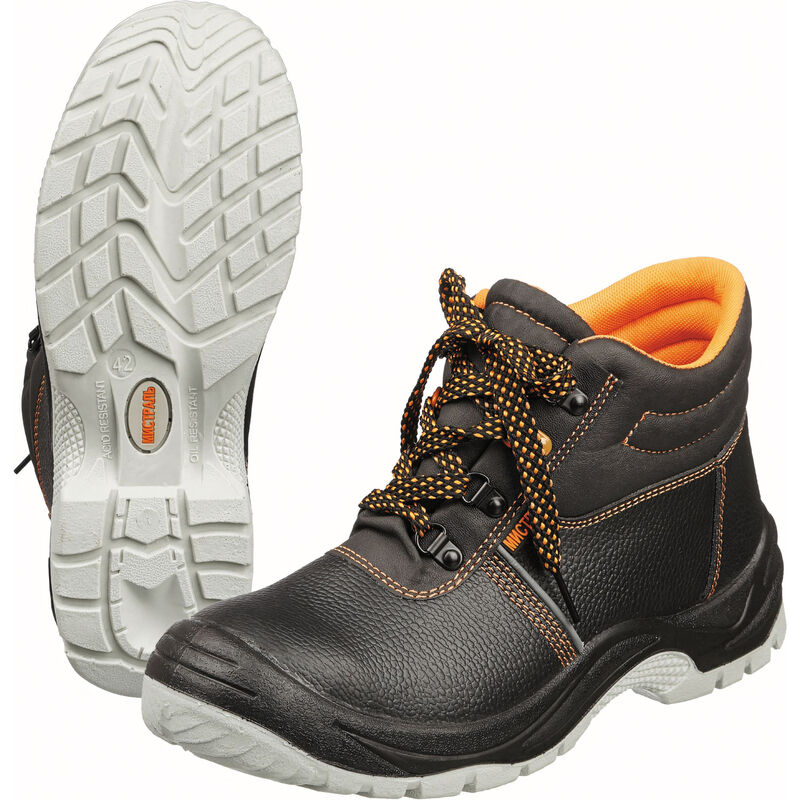 Ботинки рабочие Мистраль ПУ-ТПУ натуральная кожа черные с металлическим подноском размер 44 Мистраль (обувь)