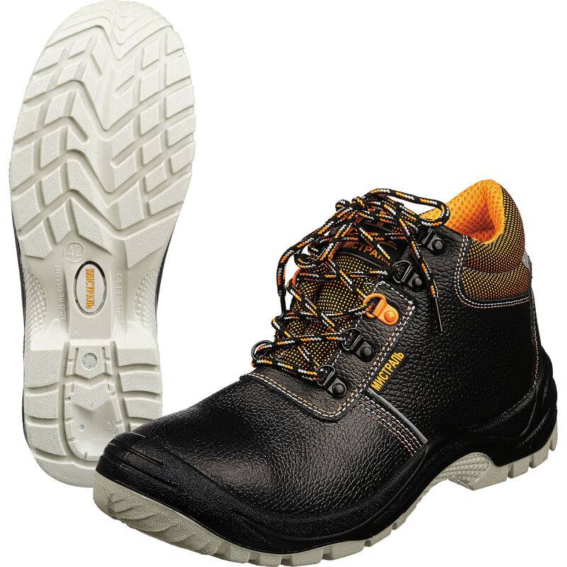 Ботинки рабочие Мистраль Ultra ПУ-ТПУ натуральная кожа черные размер 43 Мистраль (обувь)