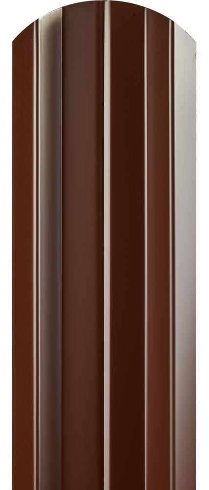 ГРАНД ЛАЙН штакетник М-образный коричневый (1,8м) / GRAND LINE штакетник М-образный фигурный коричневый (1,8м)