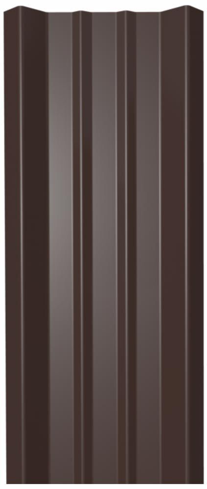 Штакетник М-образный коричневый (1,8м) / Евроштакетник М-образный односторонний коричневый (1,8м)