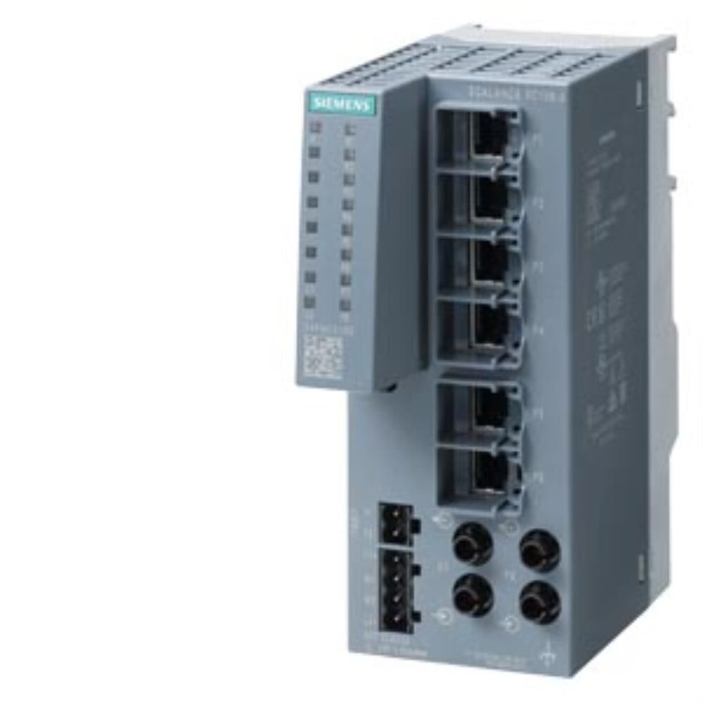 Коммутатор Siemens Scalance XC106-2 (ST/BFOC): 6×RJ45 10/100Мбит/с, 2×ST/BFOC 100Мбит/с (MM)