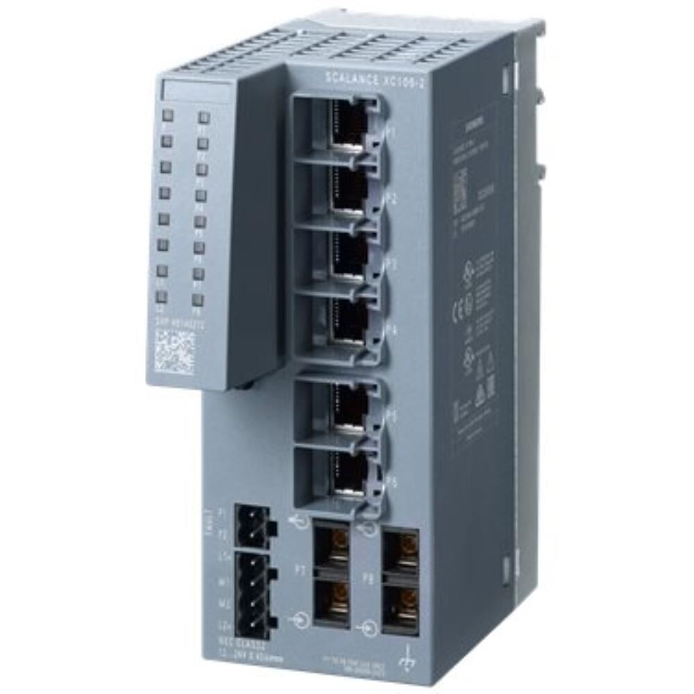 Коммутатор Siemens Scalance XC106-2 (SC): 6×RJ45 10/100Мбит/с, 2×SC 100Мбит/с (MM)