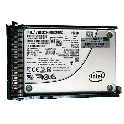 Накопитель SSD HPE 1.92TB 6G SATA SFF RI SC DS 868930-001 Накопители