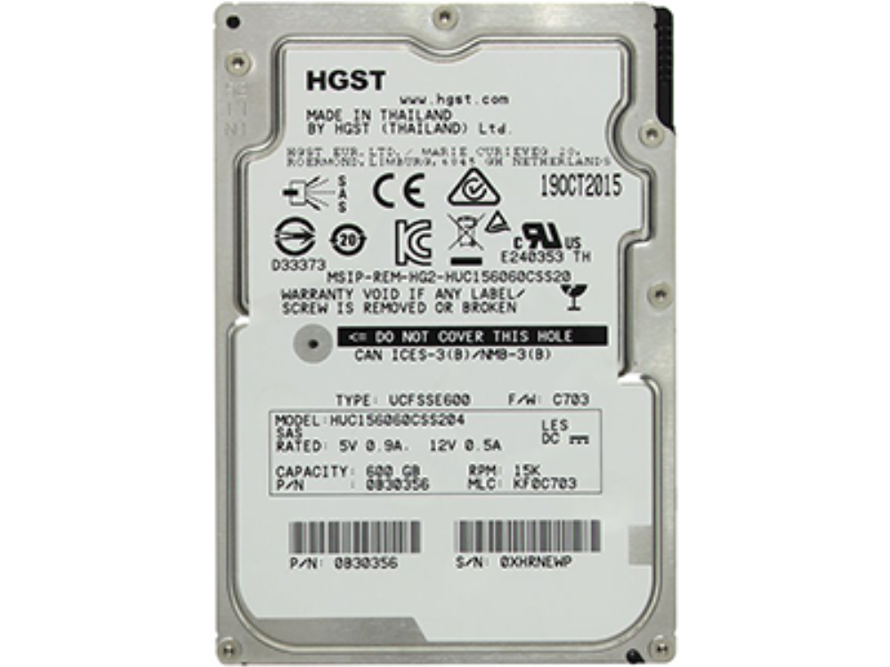 Жёсткий диск HGST Enterprise HDD 2.5" SAS 600Gb, 15000rpm, 128MB buffer HUC156060CSS204 Накопители Hitachi