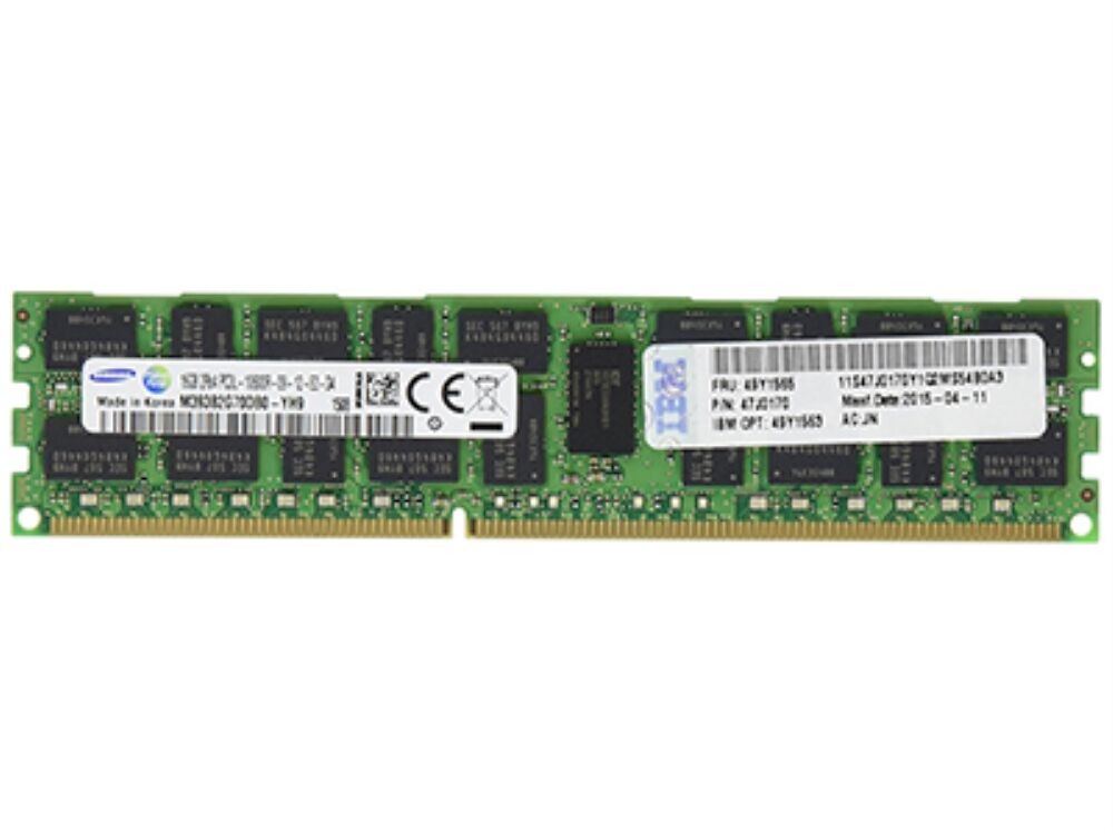 Оперативная память IBM 16GB PC3L-10600 CL9 ECC DDR3 1333MHz LP RDIMM 49Y1563, 49Y1565