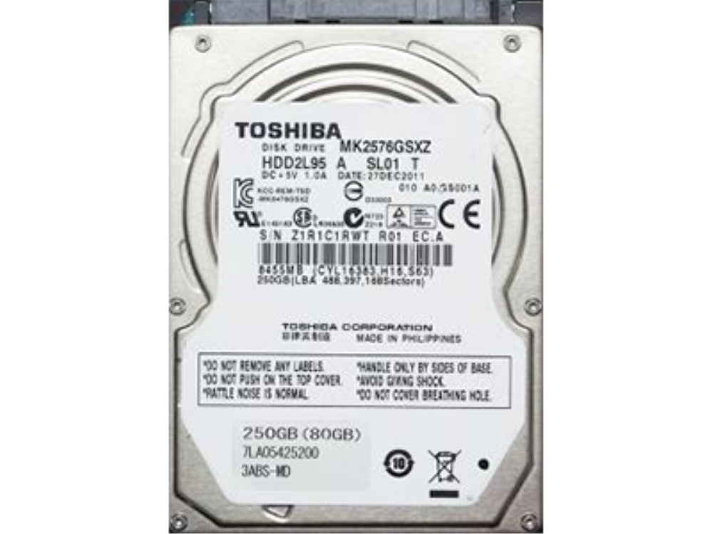 Жесткий диск Toshiba 250GB 3G 10K 2.5" SATA, MK2576GSXZ Накопители