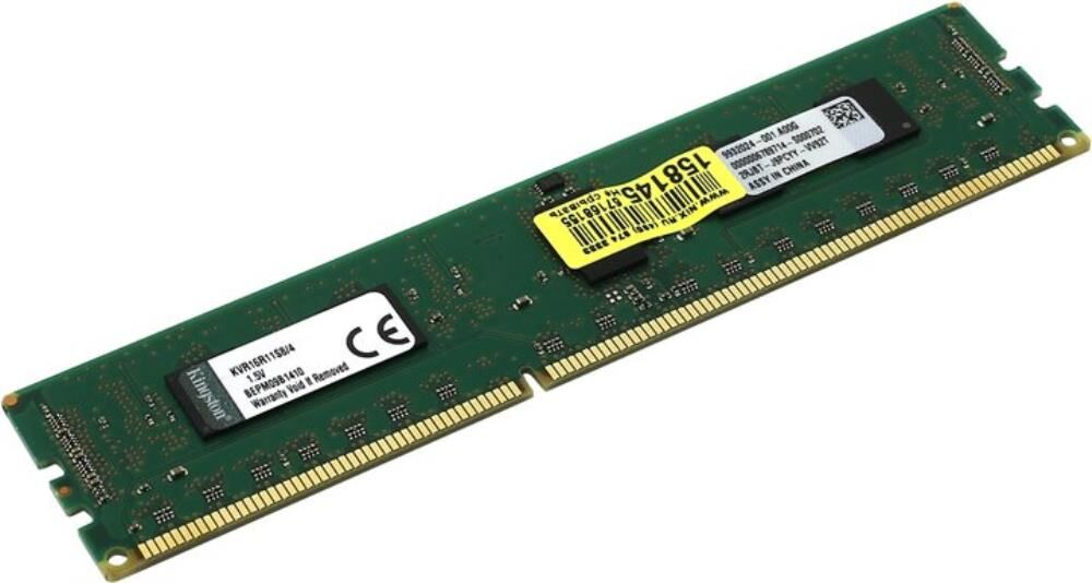 Оперативная память Kingston DDR3 Kingston 4Gb DIMM ECC Reg PC3-12800 CL11 1600MHz, KVR16R11S8/4
